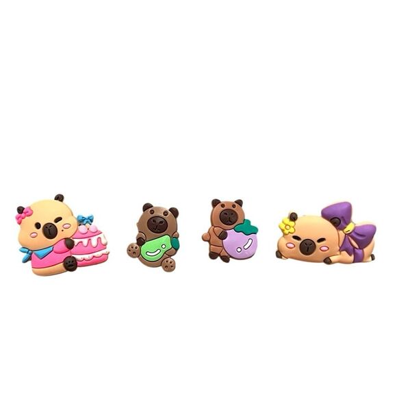 Capybara Light Up Croc Charms Set Of 4 - Picture 2 of 2